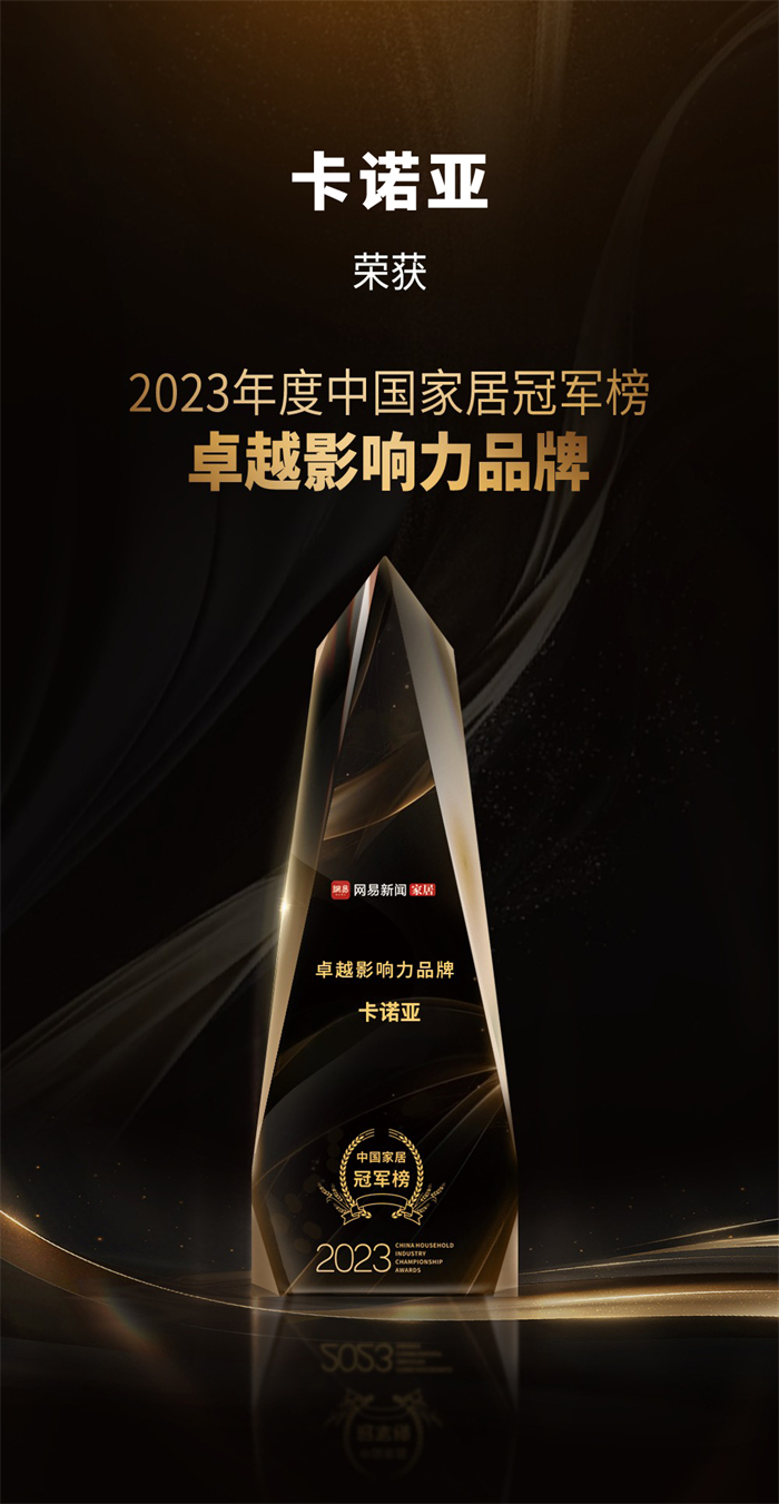 卡諾亞喜獲“卓越影響力品牌”、“年度領軍人物”重磅榮譽